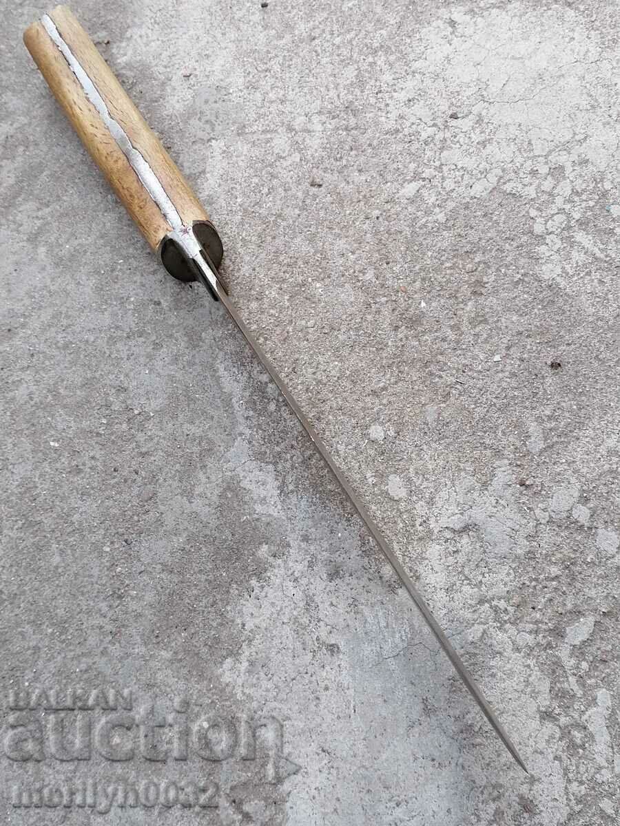 Old butcher knife with doodle engravings, knife blade - 7 Old butcher knife with doodle engravings, knife blade - 7