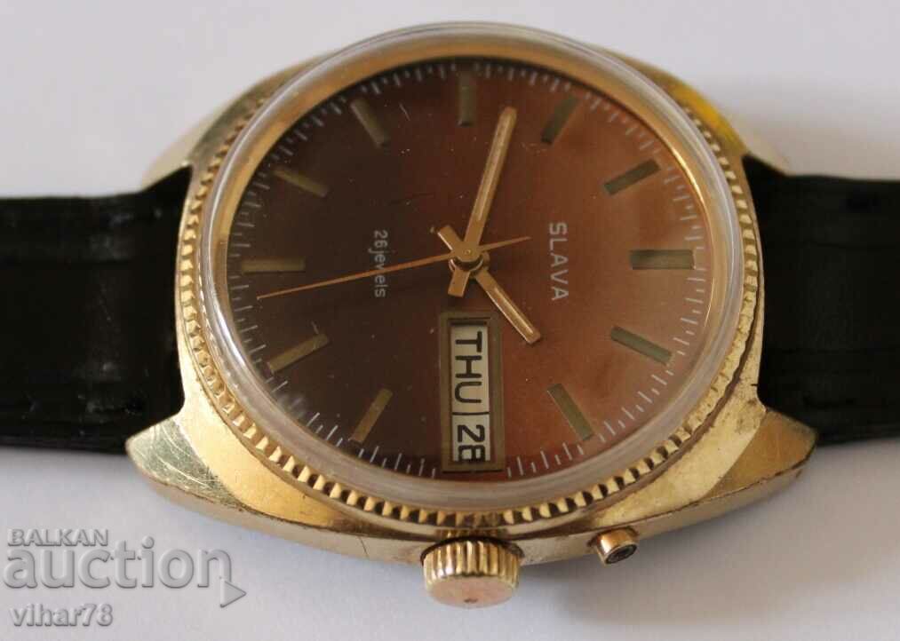 Delivery of MEN'S GOLD WATCH SLAVA-SLAVA