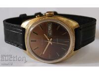 МЪЖКИ ПОЗЛАТЕН ЧАСОВНИК СЛАВА-SLAVA