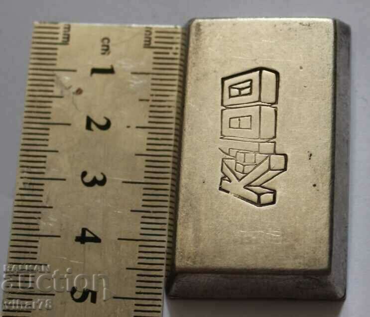 Auction 100 g silver bar, sample 999.9 Auction 100 g silver bar, sample 999.9