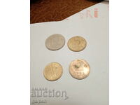 BULGARIA - COINS - 1,2, 5,10 BGN - 1992 - 4 pieces. - BGN 2