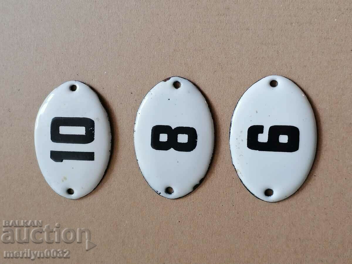 Δημοπρασία Πλάκες παρτίδας πλάκες εμαγιέ, αριθμός πινακίδας