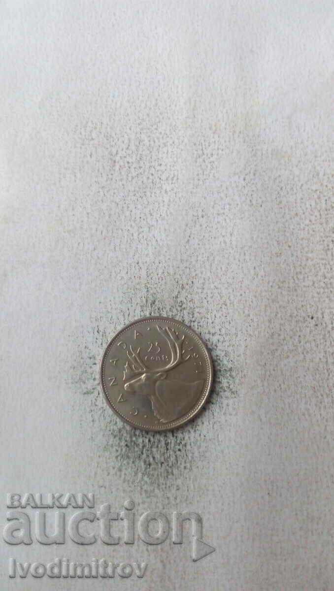 Канада 25 цента 1971