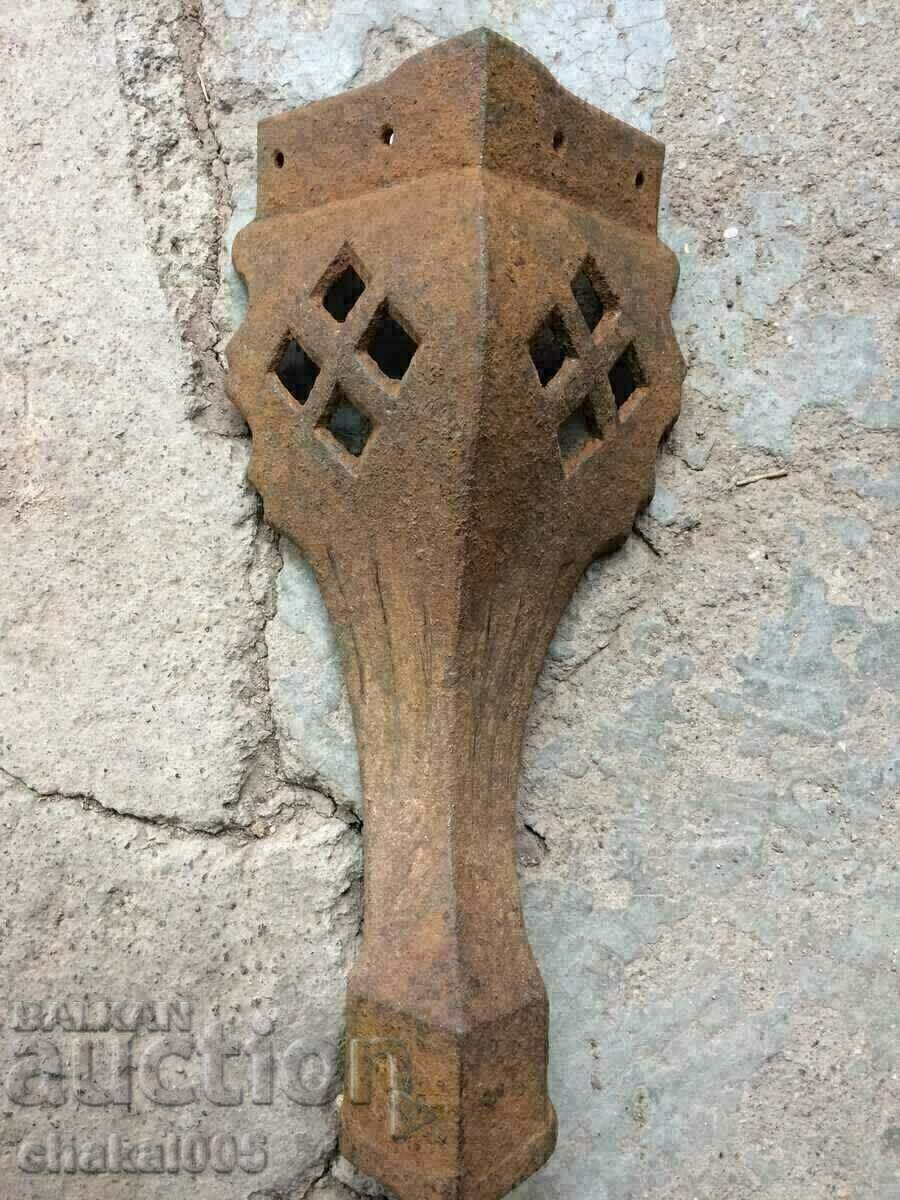 Old cast iron stove leg