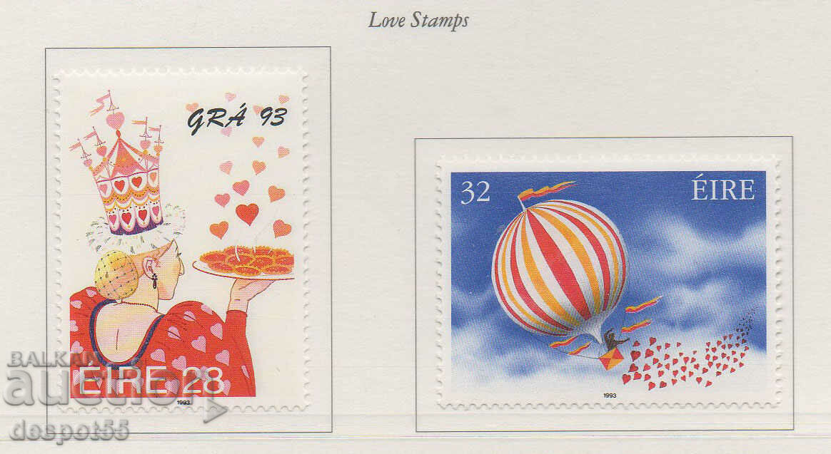 1993. Eire. Γραμματόσημα "Love".
