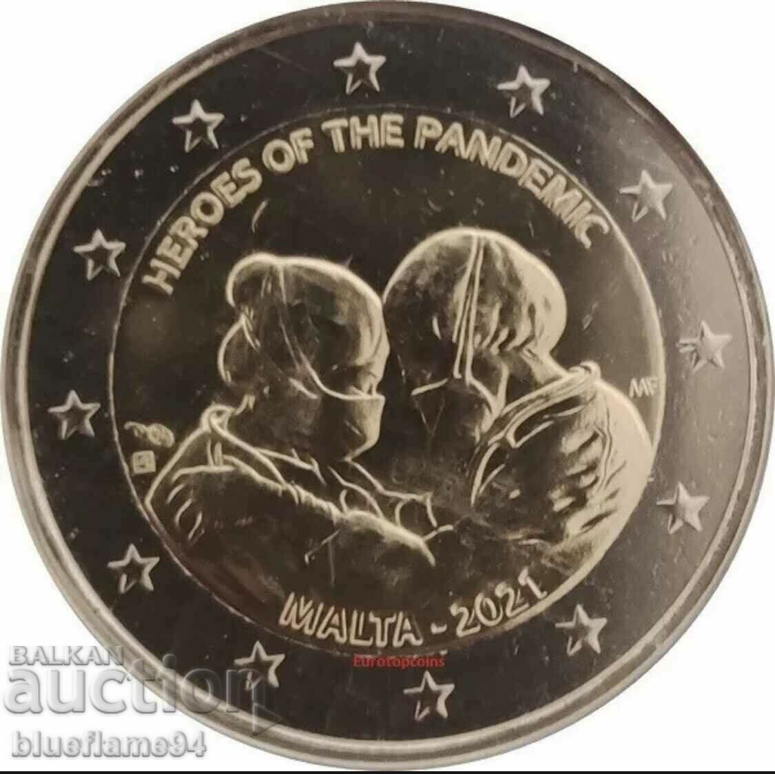 2 Euro Malta 2021 (RARE) !! with price 170.00 BGN | € 86.92 2 Euro Malta 2021 (RARE) !! with price 170.00 BGN | € 86.92