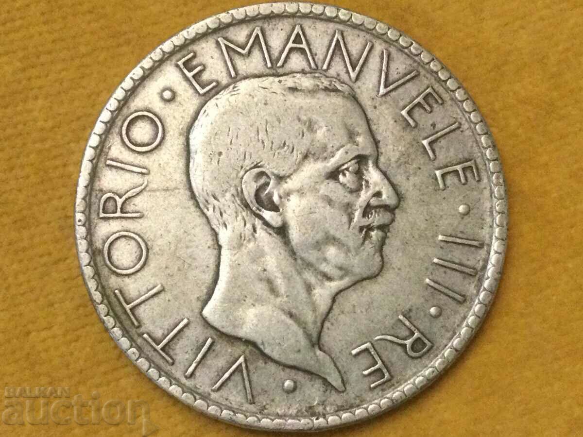Italy 20 pounds 1927 Rome Vittorio Emanuele lll rare silver with price 320.00 BGN | € 163.61