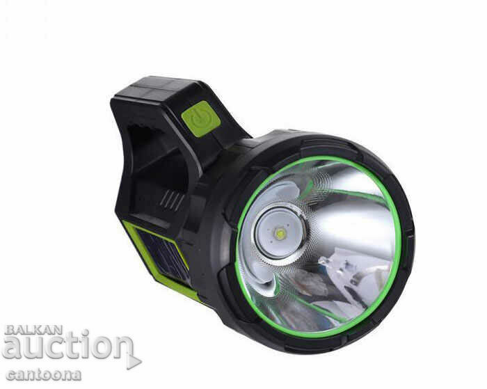 Auction  Powerful security flashlight with solar panel and USB output, T95