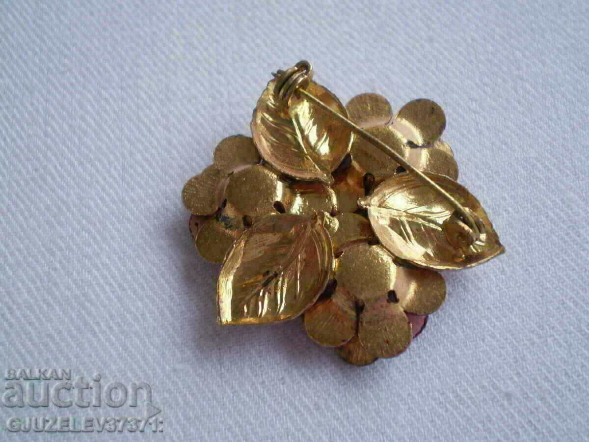 Antique flower brooch - 6