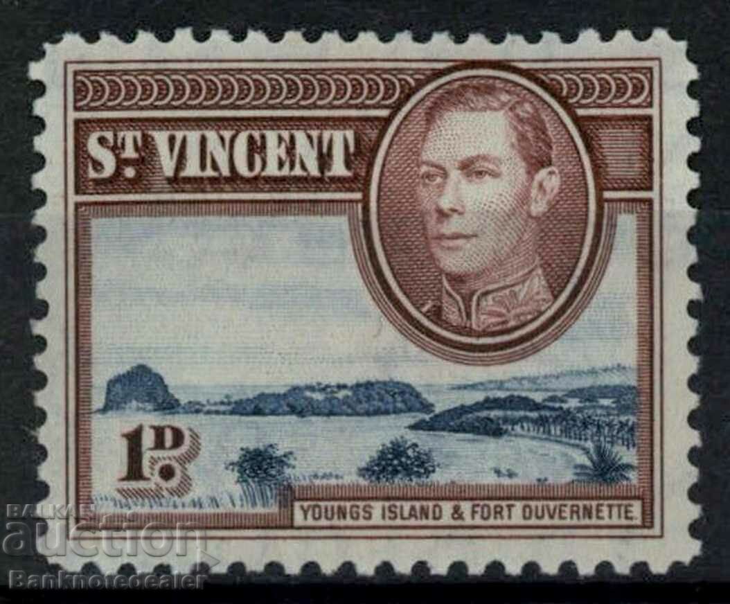 St. Vincent 1938-47 SG # 150, 1d KGVI MLH