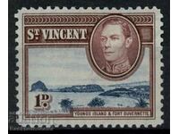 Sf. Vincent 1938-47 SG # 150, 1d KGVI MLH