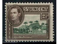 St. Vincent 2 12 d SG153 1938-47 KGVI MLH