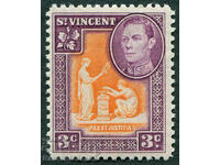 St. Vincent 3 d SG166a 1938-47 KGVI MLH