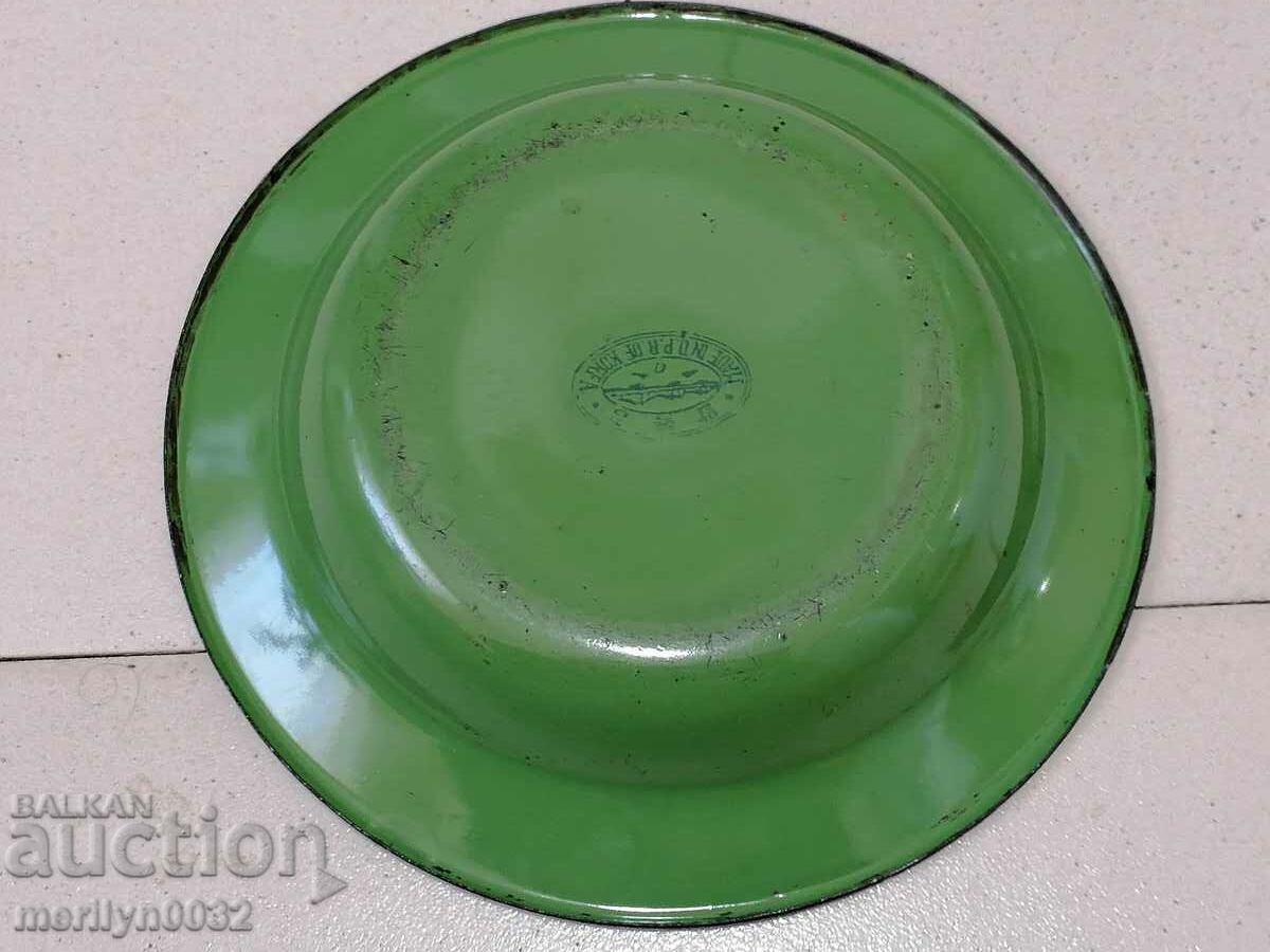 Auction Enameled dish Korea dish with enamel bowl early soc Auction Enameled dish Korea dish with enamel bowl early soc