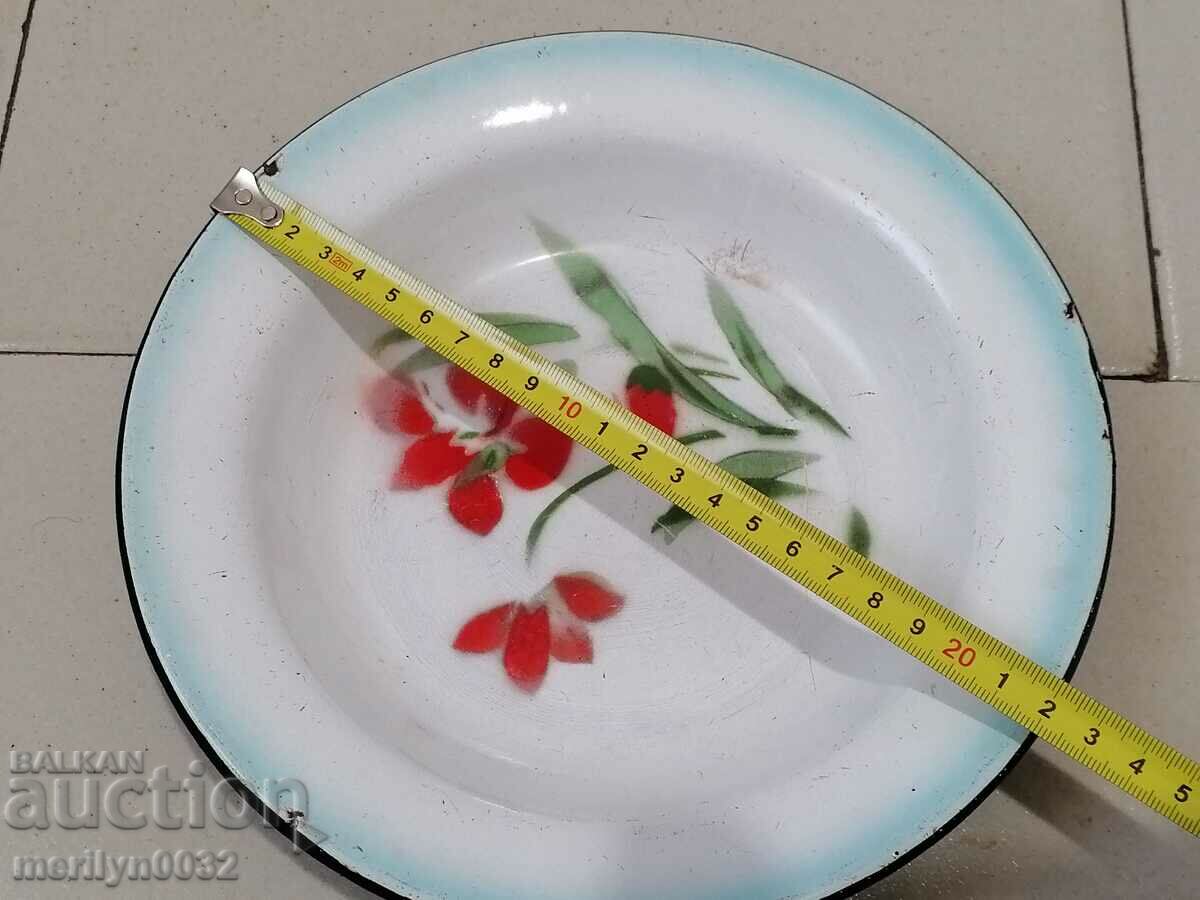 Enameled dish Korea dish with enamel bowl early soc - 6 Enameled dish Korea dish with enamel bowl early soc - 6