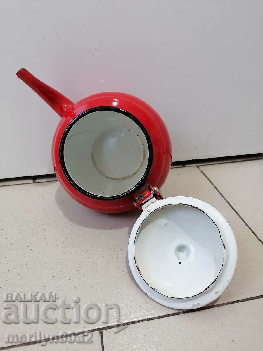 Delivery of Enamelled teapot made of salt container with enamel Delivery of Enamelled teapot made of salt container with enamel