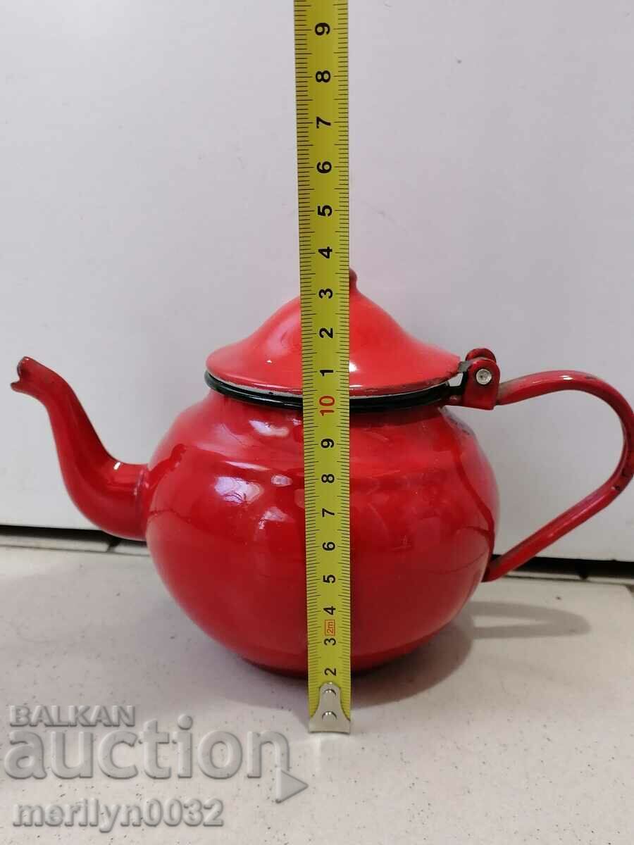 Enamelled teapot made of salt container with enamel - 6 Enamelled teapot made of salt container with enamel - 6