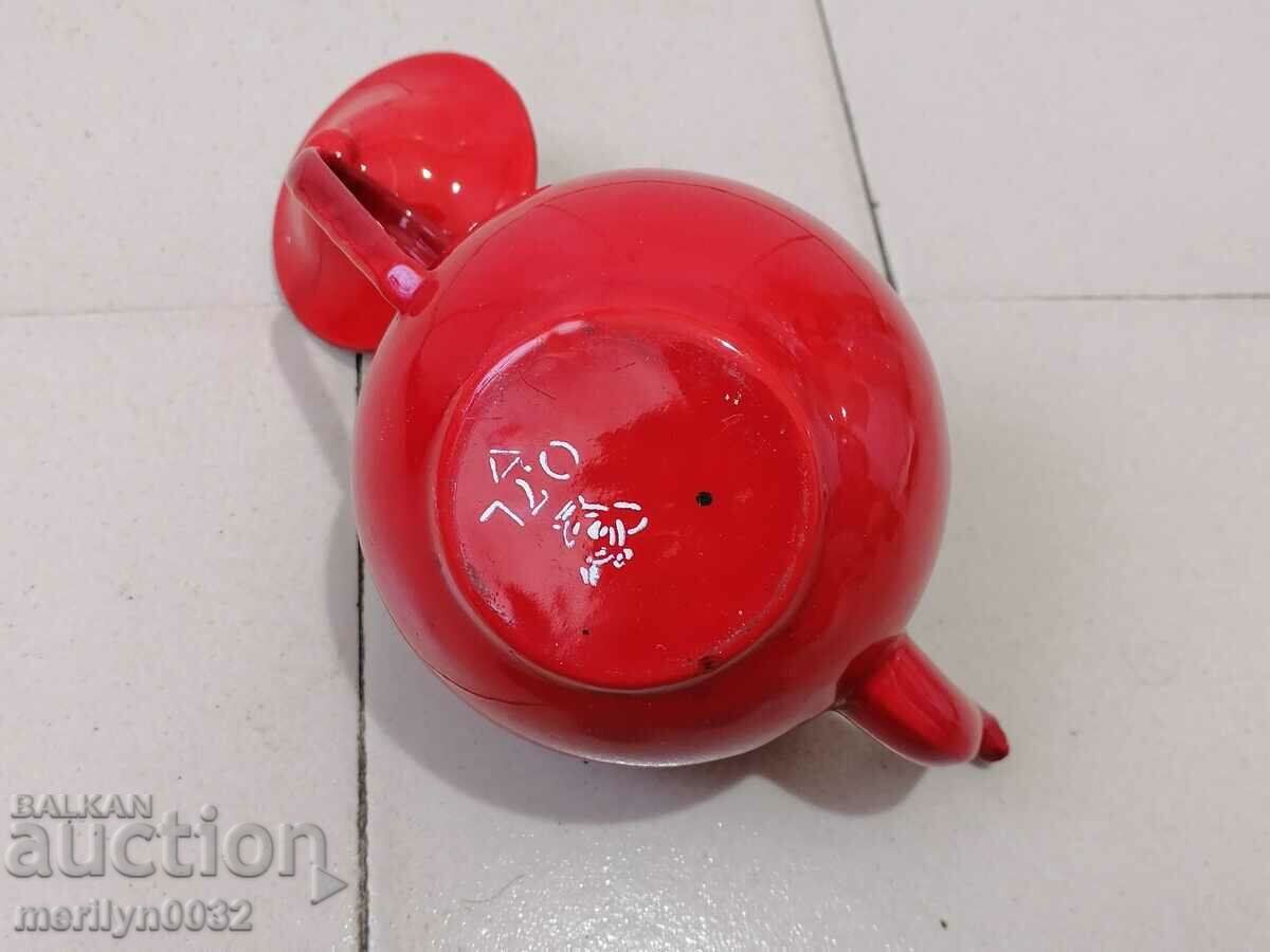Enamelled teapot made of salt container with enamel - 7 Enamelled teapot made of salt container with enamel - 7