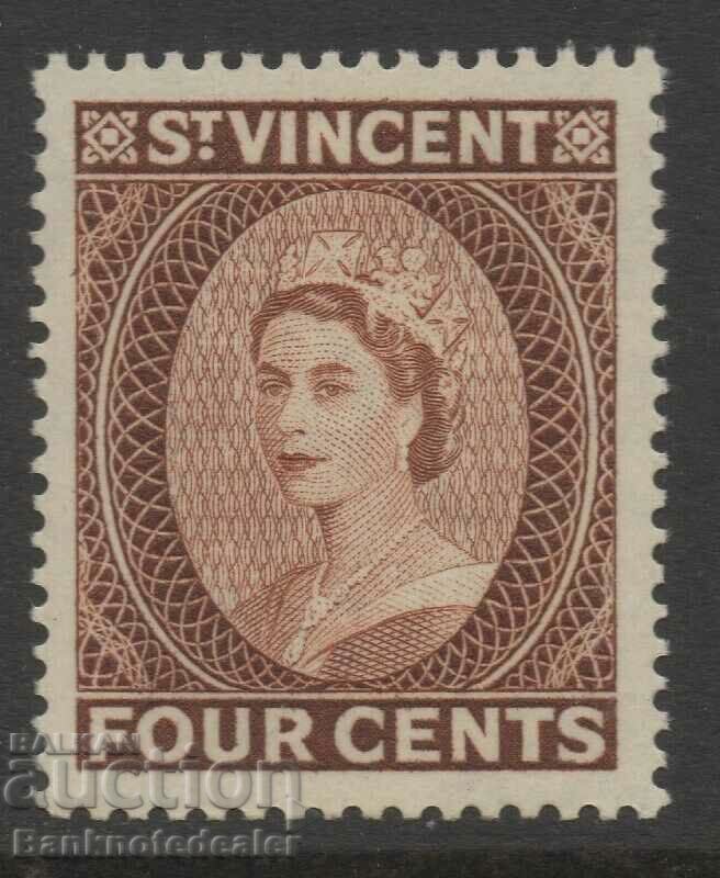 St. Vincent 4 cents 1955 MNH