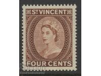 St. Vincent 4 cents 1955 MNH
