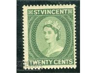 St. Vincent 15 cents 1955 MNH