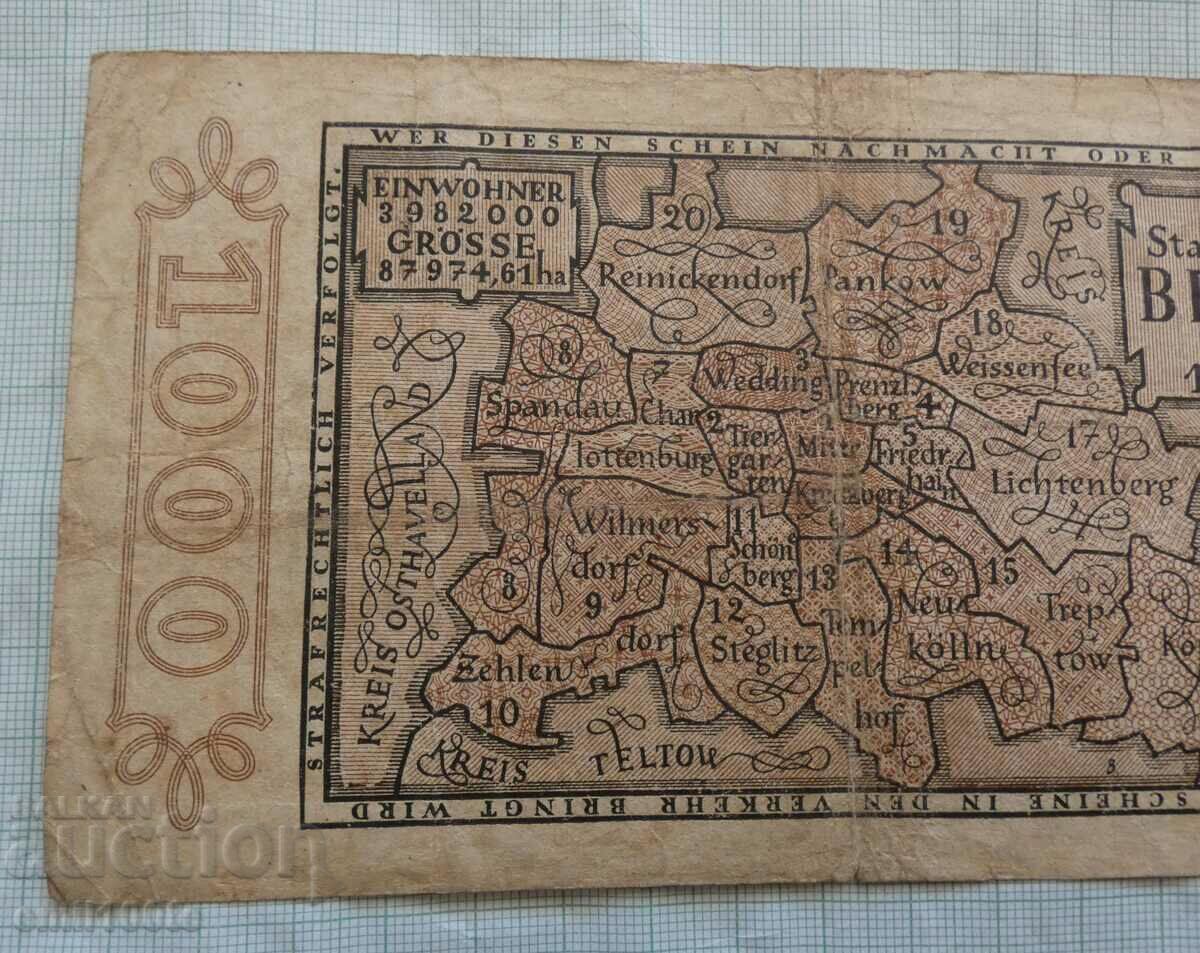 3 milioane de mărci 1922 Germania 1000 de mărci notgeld Berlin - 5