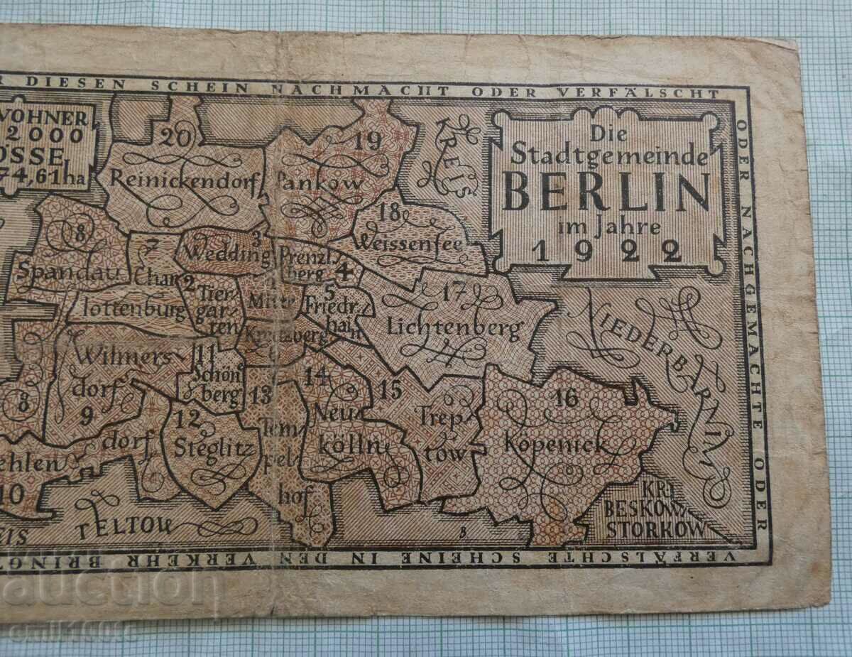 3 milioane de mărci 1922 Germania 1000 de mărci notgeld Berlin - 6