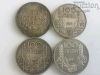 Bulgaria 100 leva 1930,1934 and 1937 4 pieces (L46.8)