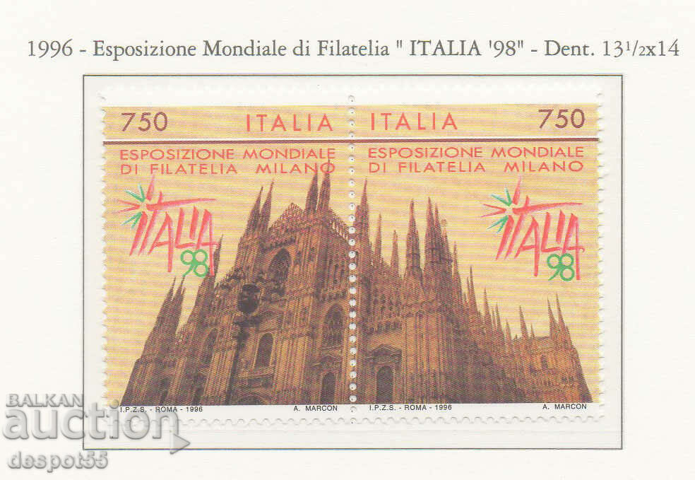 1996. Италия. Международно филателно изложение - ИТАЛИЯ '98.
