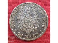 20 Mark 1878 D - BAYERN Germany XF (Gold) R