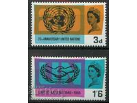 GB 1965 Națiunile Unite setul ONU SG 681p-682
