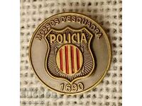 Police badge. Barcelona Police