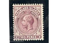 Νήσοι Φώκλαντ.1912 / 20. 2d SG 62. Βυσσινί