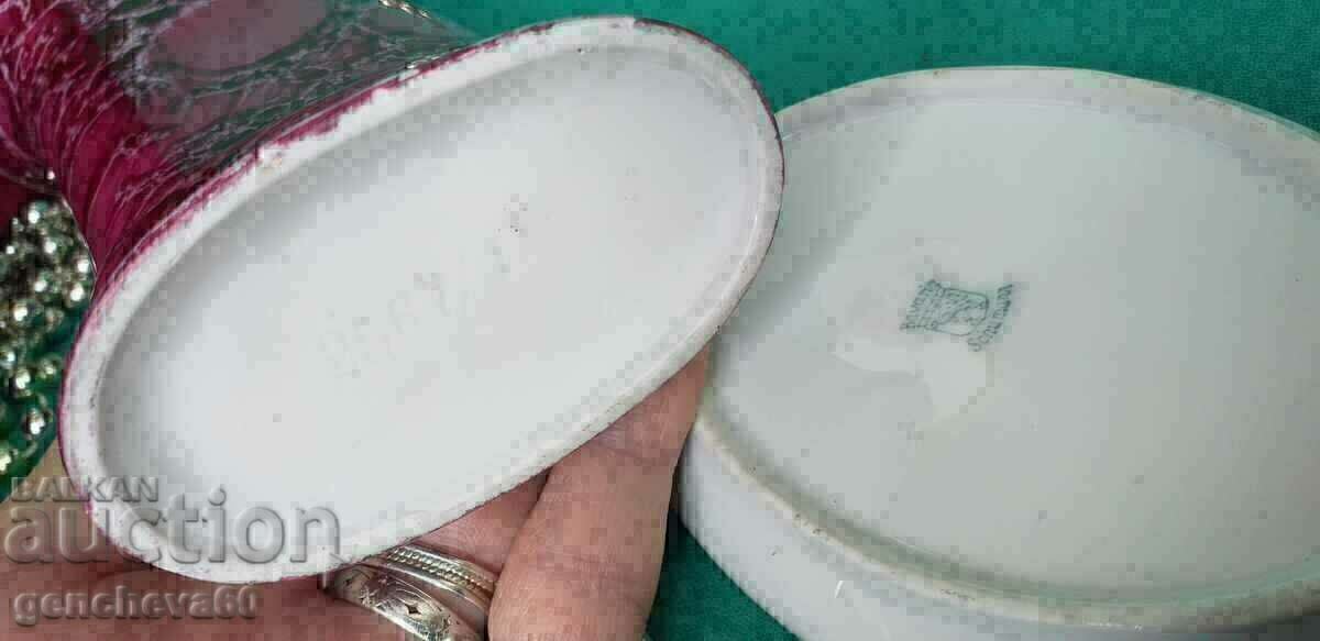 Bavaria porcelain vase and saucer - 7