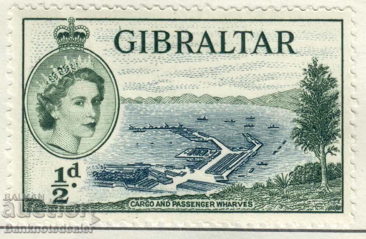 Gibraltar 1953-59 SG 145 QEII ½d