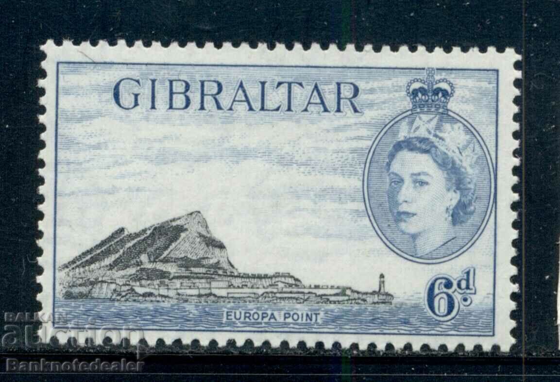 GIBRALTAR 6d 1953-59 SG153 MNH