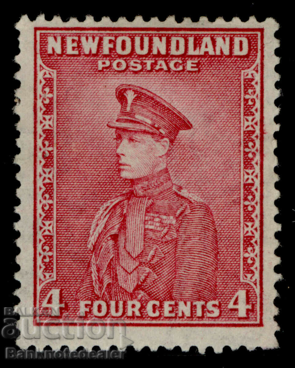 Καναδάς Newfoundland 1932-38 SG224 4 cent. Κατακόκκινος