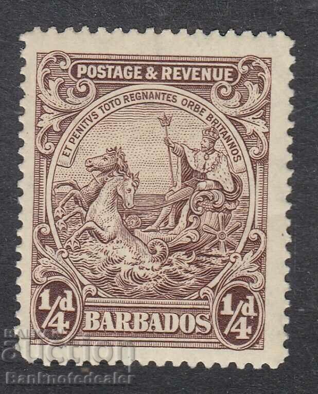Barbados KGV - 1925 - 1 / 4d maro - SG229 - Mint cu balamale