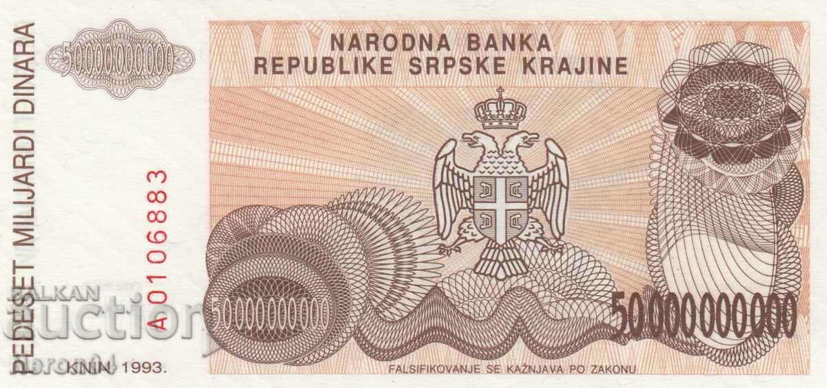 500 de miliarde de dinari 1993, Republica Srpska Krajina