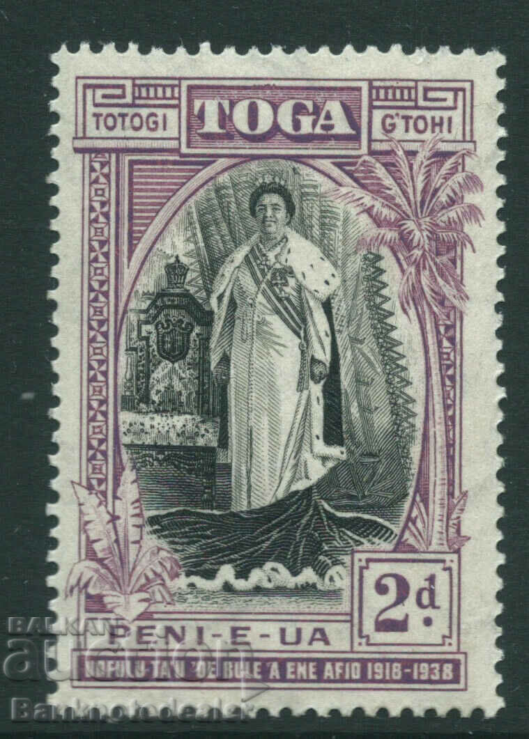 TONGA 1938 SG72 2d - 20th Anniversary Queen's Accession