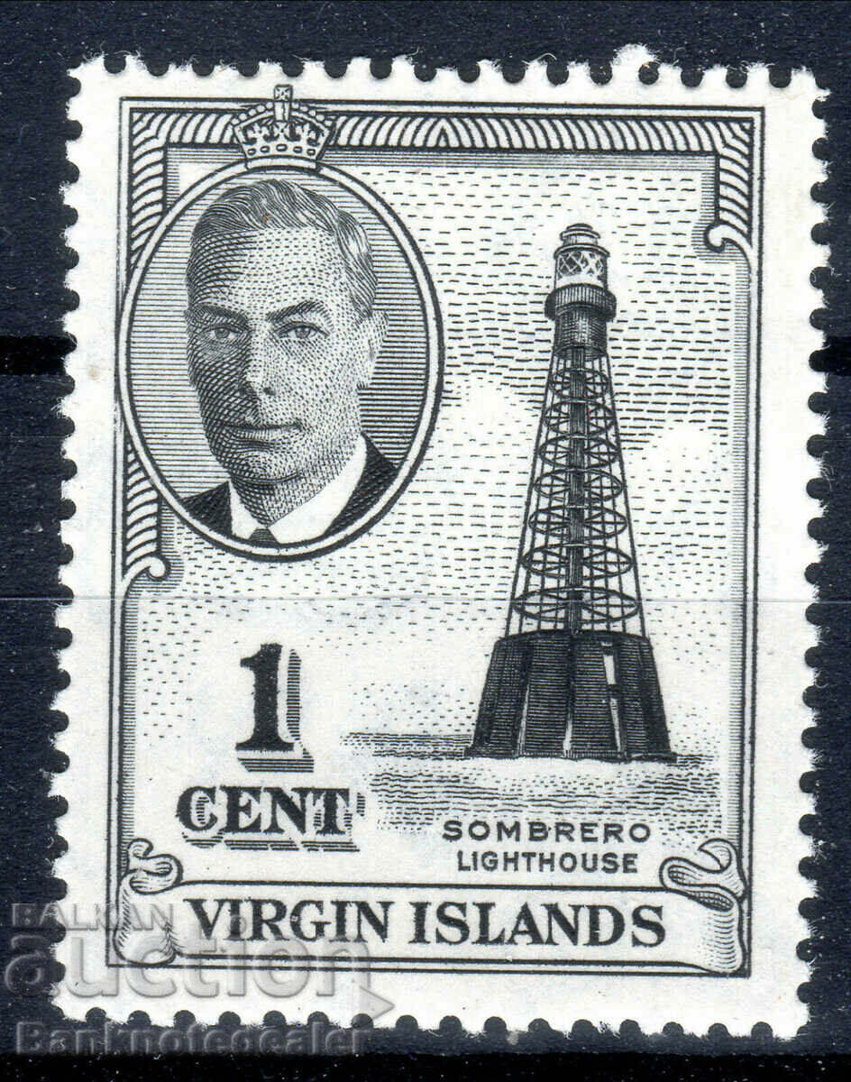 Παρθένοι Νήσοι KGVI 1 σεντ 1952