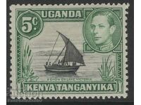KENYA, UGANDA & TANGANYIKA SG132 1938 5c NEGRU & VERDE MTD M