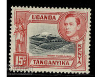 KENYA UGANDA TANGANYIKA GVI SG137a, 15c black & rose-red,