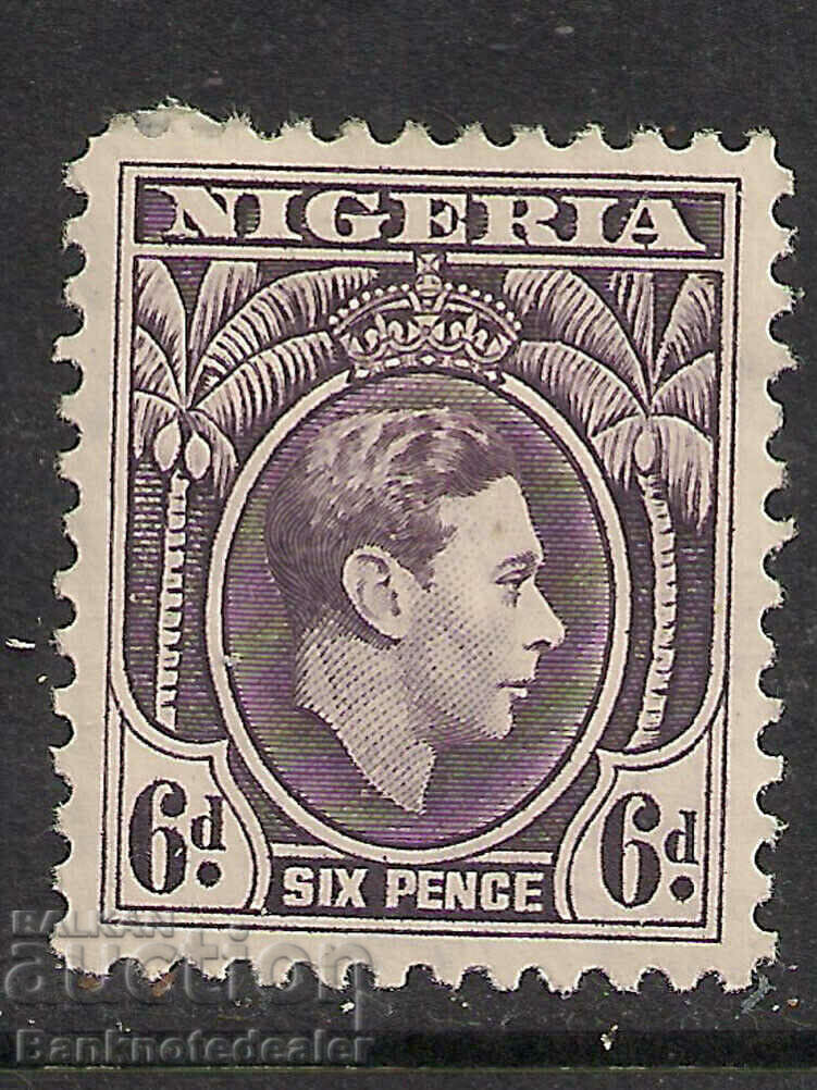 Nigeria 1938 - 51 KGV1 6d Blackest Purple