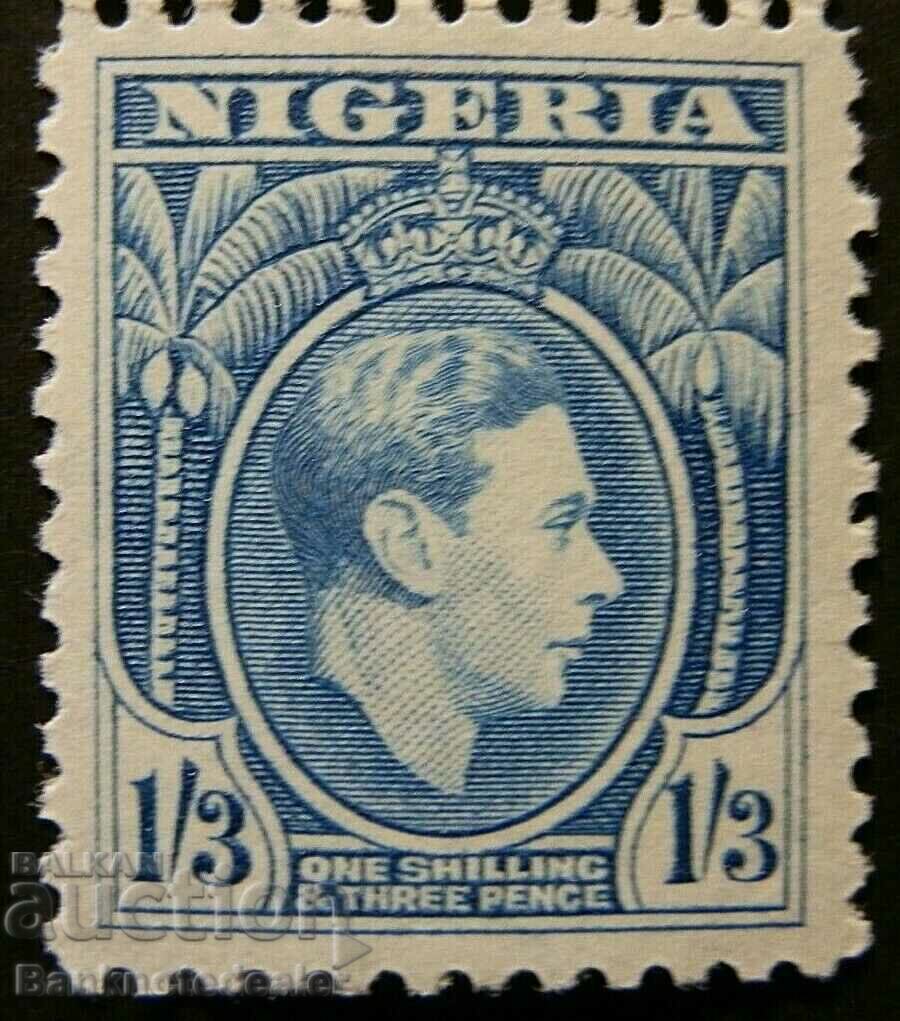 NIGERIA 1950-51 SG57a. KGVI 1/-3d. LIGHT BLUE
