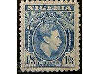 NIGERIA 1950-51 SG57a. KGVI 1/-3d. LIGHT BLUE