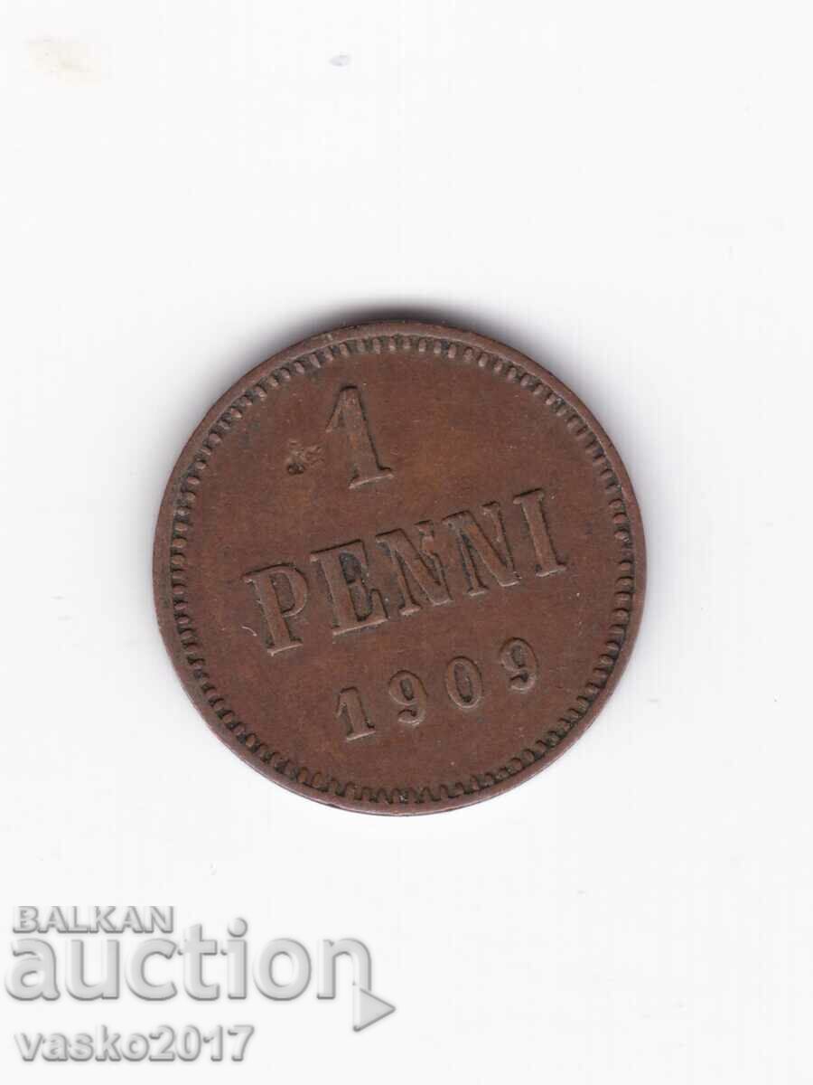 1 PENNI - 1909 Russia for Finland