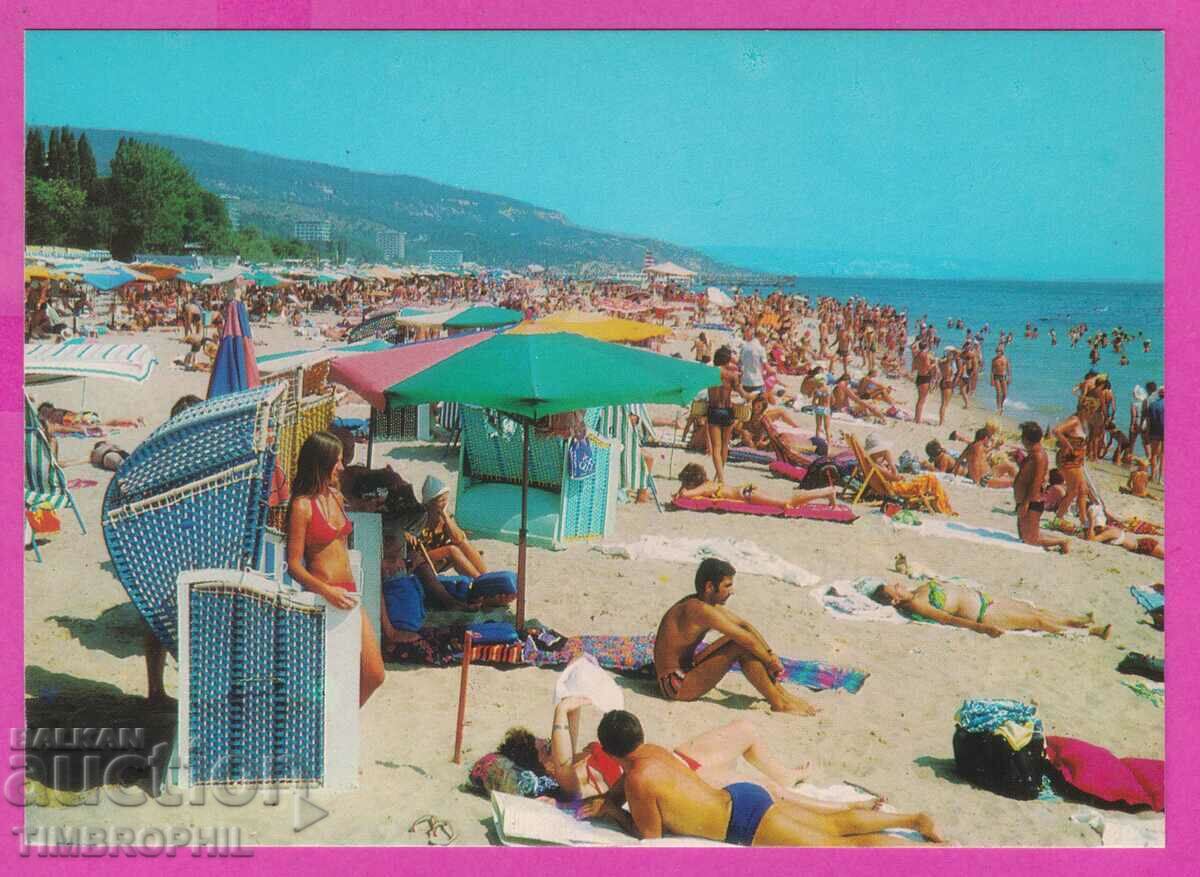 275130 / GOLDEN SANDS plaja Bulgaria carte postala