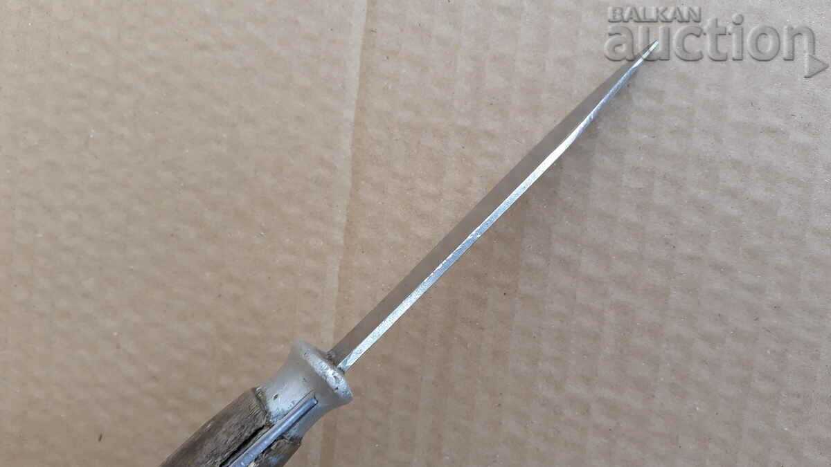 ancient youth knife, wooden handle, fender type - 6