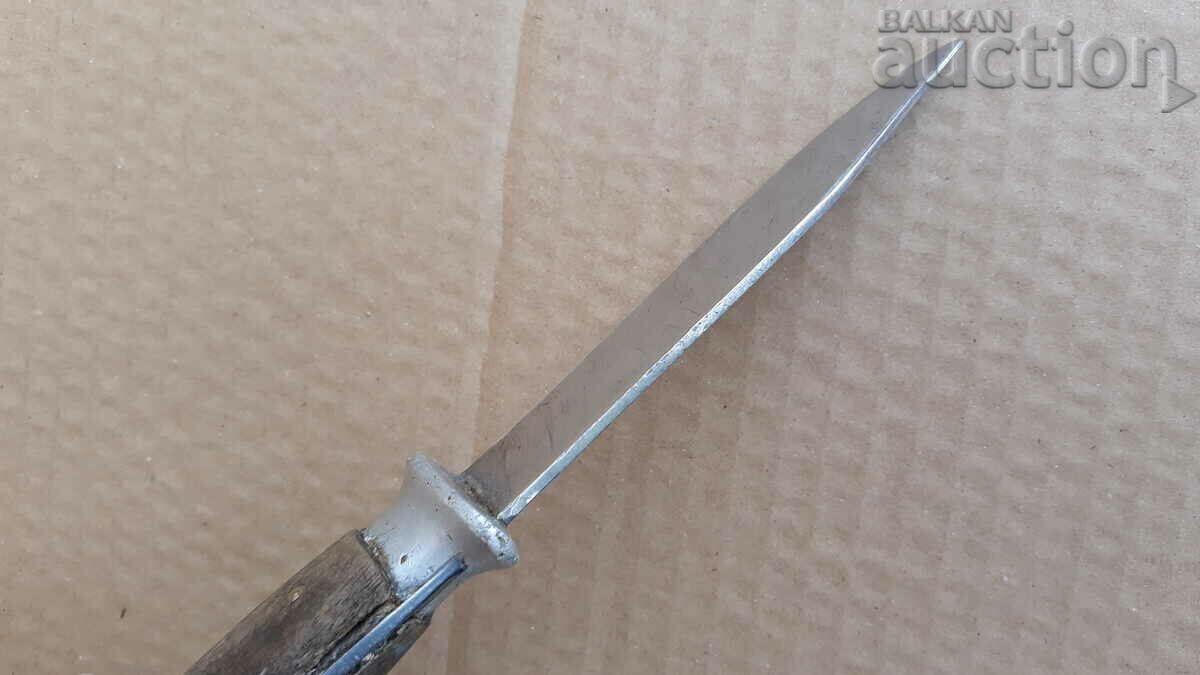 ancient youth knife, wooden handle, fender type - 7